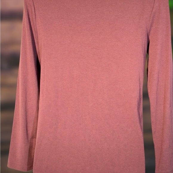 Old Navy Tunic Mauve Top Long Sleeves Lace up Front knit Size M - Picture 2 of 5